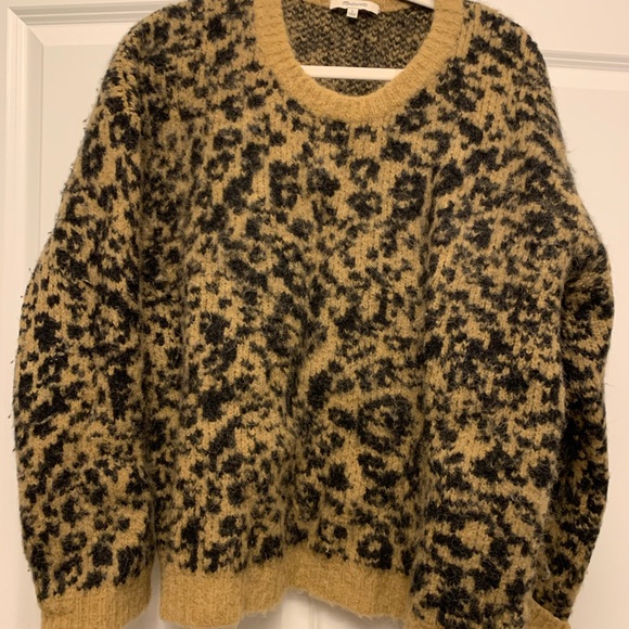 Madewell Thick Leopard Alpaca Sweater - Picture 2 of 4